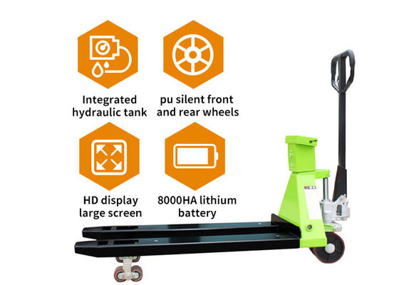 Carbon Steel Manual Type Forklift 2000Kg Hand Pallet Jack With Weight Scale