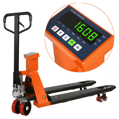 12E Indicator Narrow Fork Pallet Jack Scale Hand Pallet Truck 1/2/3T With PU Wheel