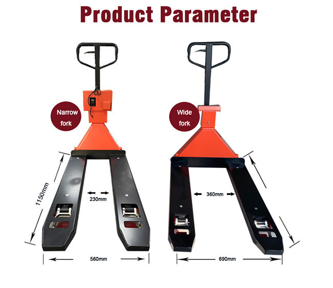 Electronic Forklift Weighing Scale , Mobile Pallet Jack Weight Scale